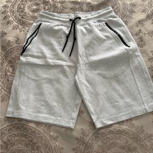 Men's Athletic Shorts in Light Gray with Black Details